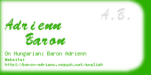 adrienn baron business card